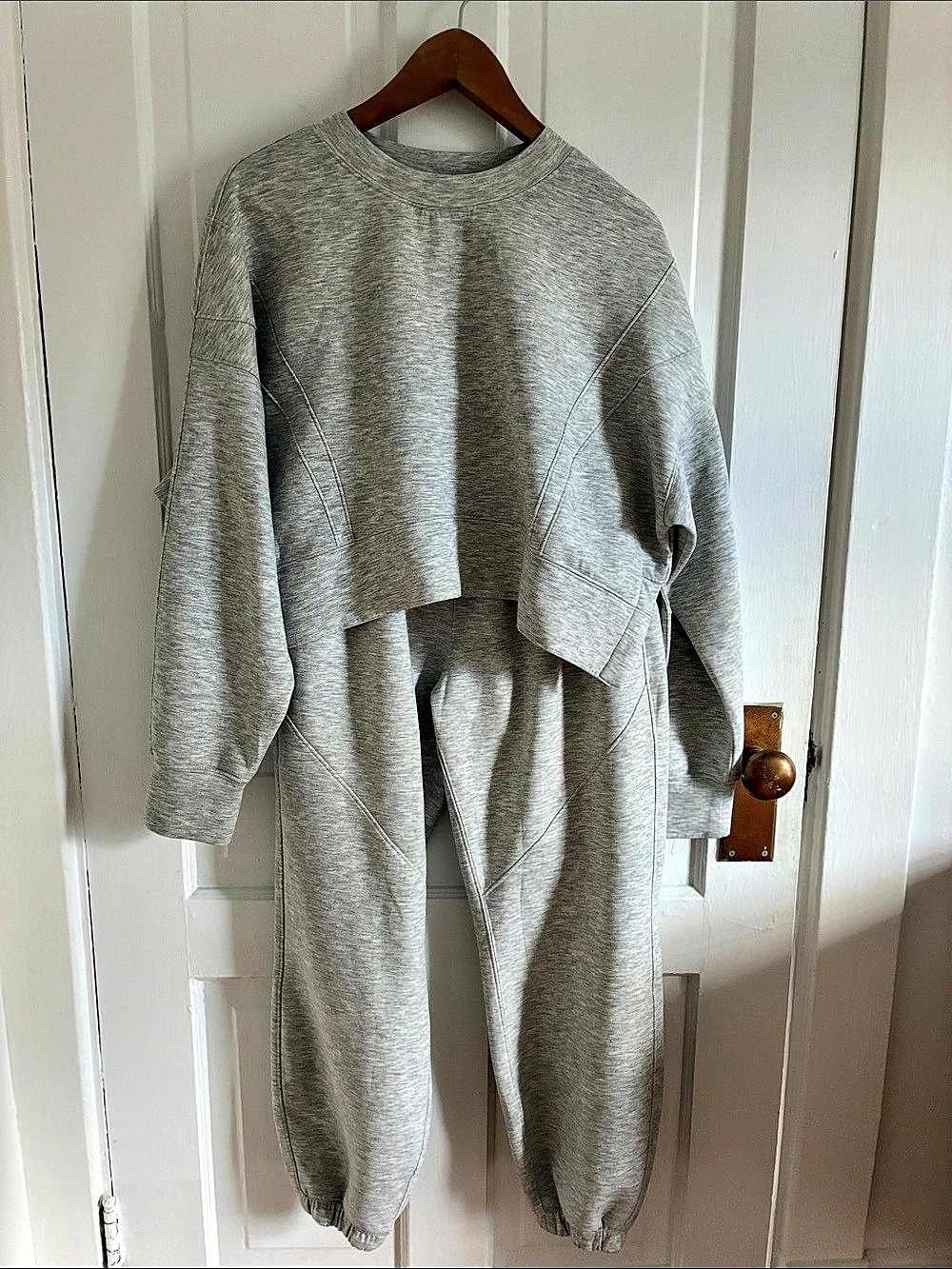 Abercrombie & Fitch YPB neoKNIT Gray Jogger Set Size Medium